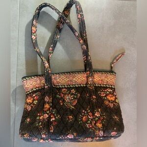 Vera Bradley Quilted Brown Floral Tote